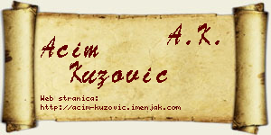 Aćim Kuzović vizit kartica